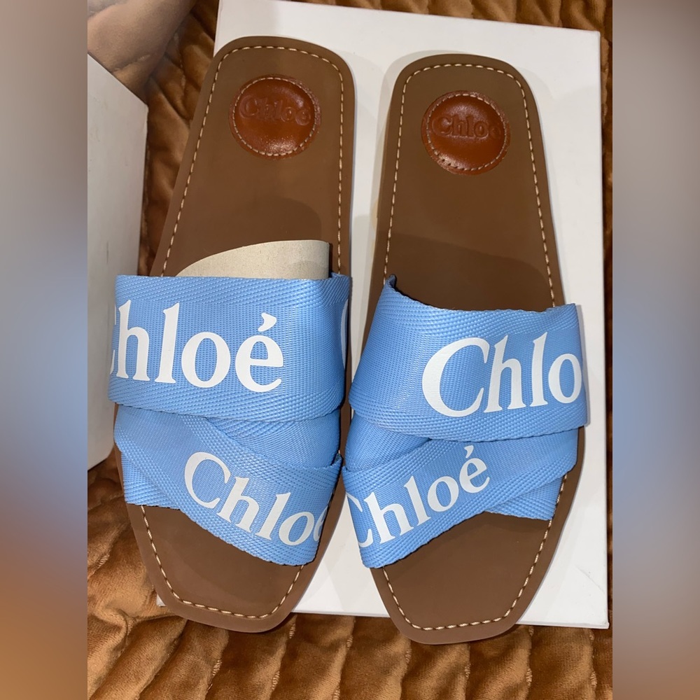 NWT CHLOE woody flat mule size 39